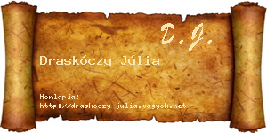 Draskóczy Júlia névjegykártya